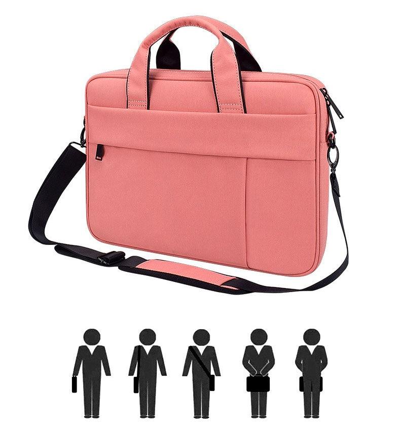 Brinch Waterproof Casual Business Side Zipper Designed Laptop Bag-Pink - Obeezi.com
