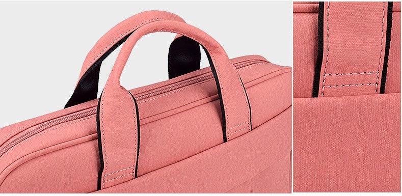 Brinch Waterproof Casual Business Side Zipper Designed Laptop Bag-Pink - Obeezi.com