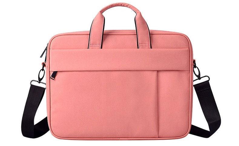 Brinch Waterproof Casual Business Side Zipper Designed Laptop Bag-Pink - Obeezi.com
