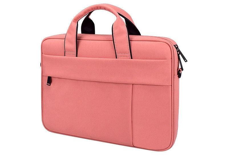 Brinch Waterproof Casual Business Side Zipper Designed Laptop Bag-Pink - Obeezi.com
