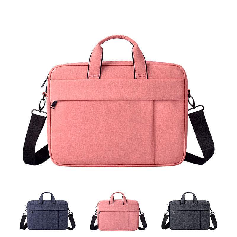 Brinch Waterproof Casual Business Side Zipper Designed Laptop Bag-Pink - Obeezi.com