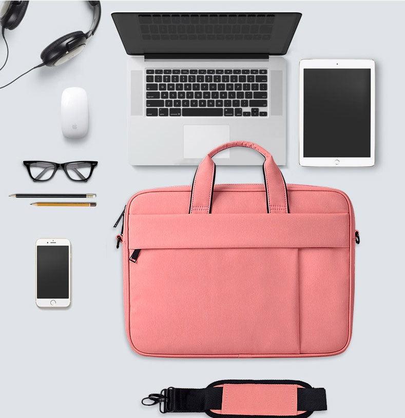Brinch Waterproof Casual Business Side Zipper Designed Laptop Bag-Pink - Obeezi.com