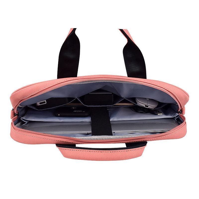 Brinch Waterproof Casual Business Side Zipper Designed Laptop Bag-Pink - Obeezi.com