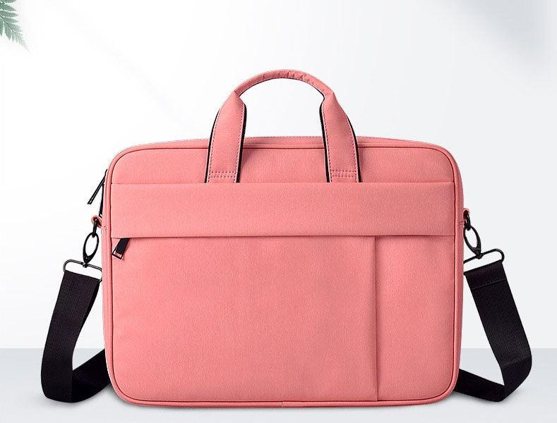 Brinch Waterproof Casual Business Side Zipper Designed Laptop Bag-Pink - Obeezi.com