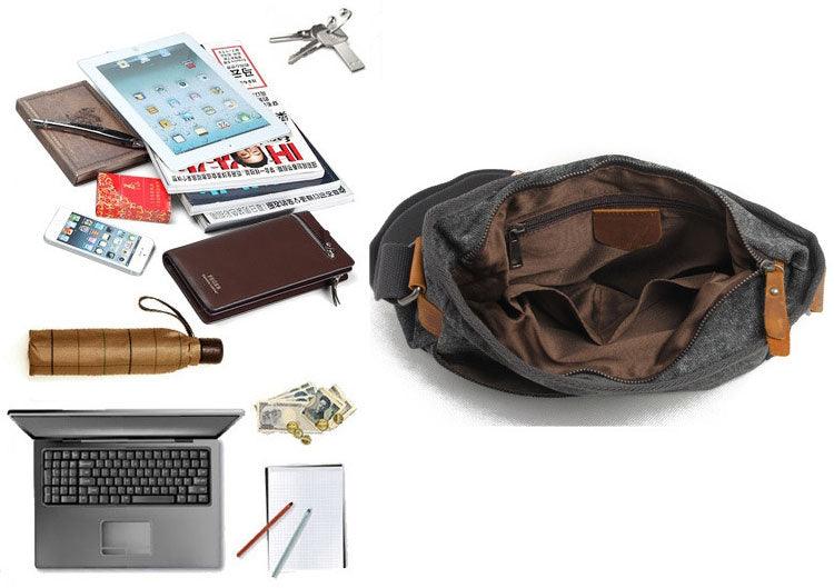 Brixton Messenger Shoulder HandBag- Grey - Obeezi.com