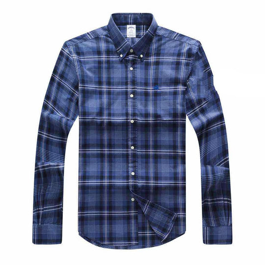 Brooks Brothers Regent Cotton Blue And White Stripes Button Down Shirt - Obeezi