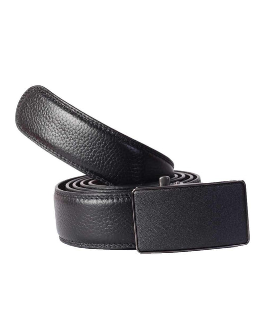 Bulliant Ratchet slide Black Leather Belt for Men - Obeezi.com