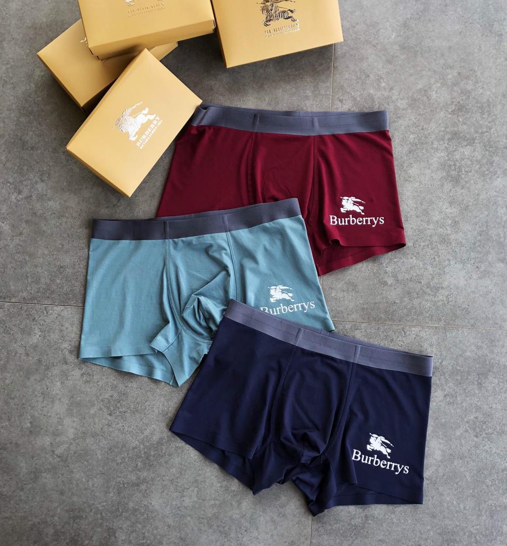 Burb Cotton 3 In 1 Wine, Blue And Green Boxer - Obeezi.com