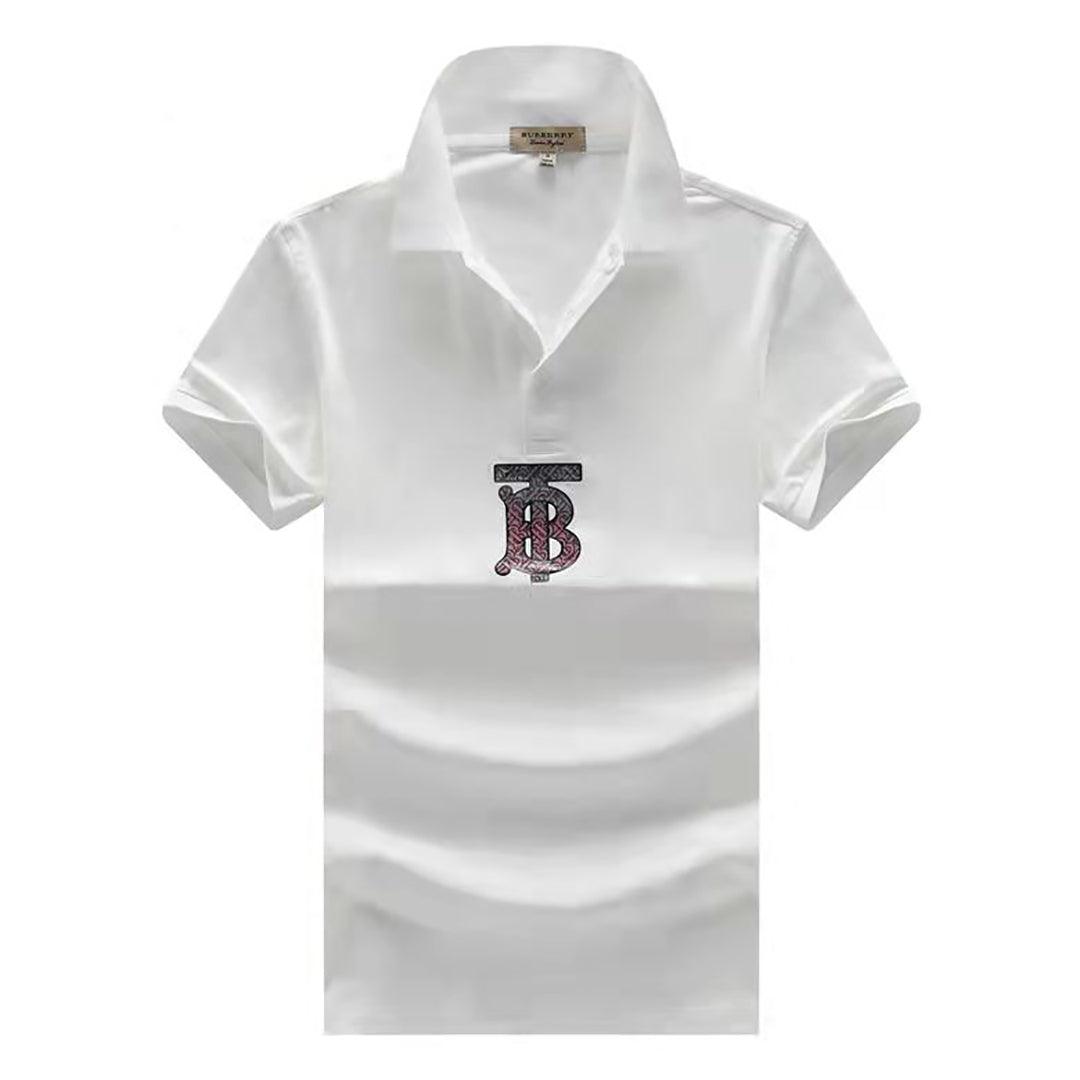 Burb Organic Cotton Signature Logo Polo-White - Obeezi.com