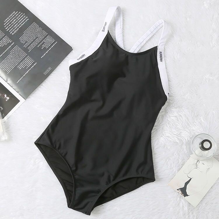 Burberry Black And White Body Suited Bikini - Obeezi