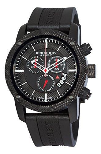 Burberry Black Rubber Chronograph Men's Watch BU7701 - Obeezi.com