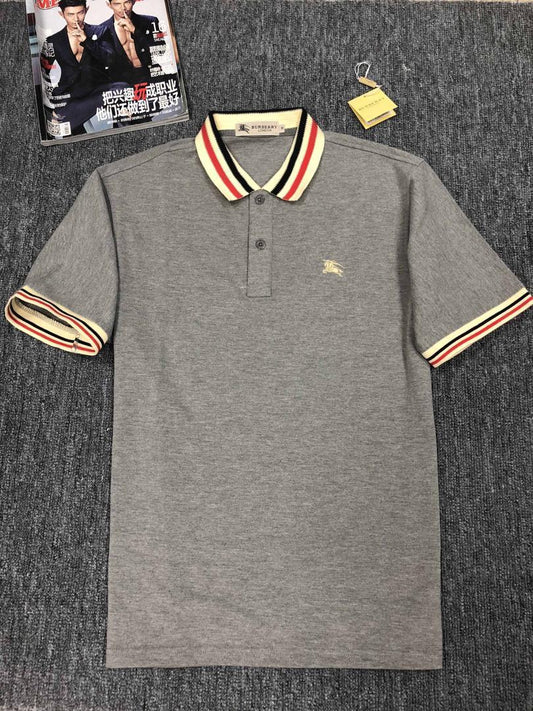 Burberry Custom Fit Short Sleeve Polo-Ash - Obeezi