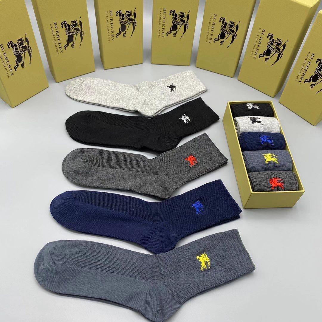 Burberry Monogram Logo designed Socks - Obeezi.com