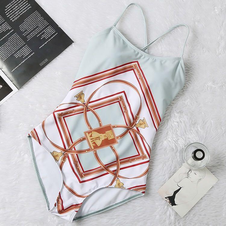 Burberry Turquoise One-Piece Classic Designed Bikini - Obeezi