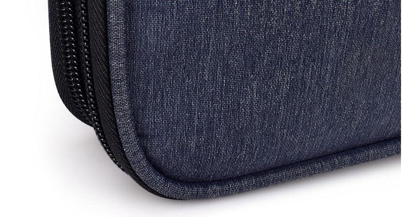 Business And Leisure Double Zipper Notebook Bag- Black - Obeezi.com