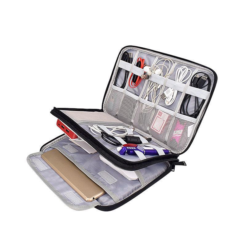 Business And Leisure Double Zipper Notebook Bag- Black - Obeezi.com