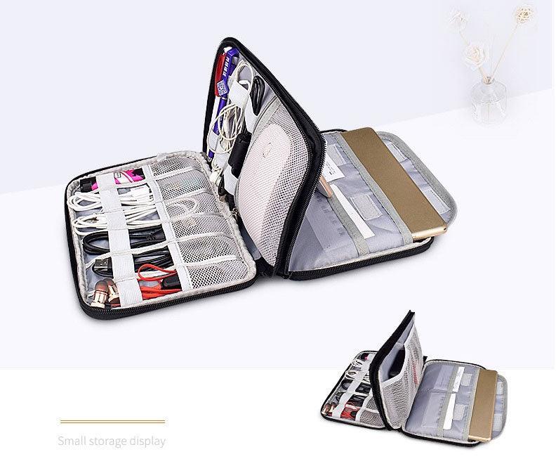 Business And Leisure Double Zipper Notebook Bag-Navy Blue - Obeezi.com