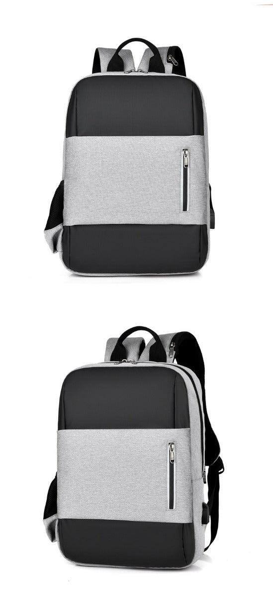 Business Large Capacity Laptop Backpack With USB Charging Port-Blue - Obeezi.com