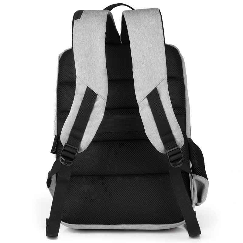 Business Large Capacity Laptop Backpack With USB Charging Port-Grey - Obeezi.com