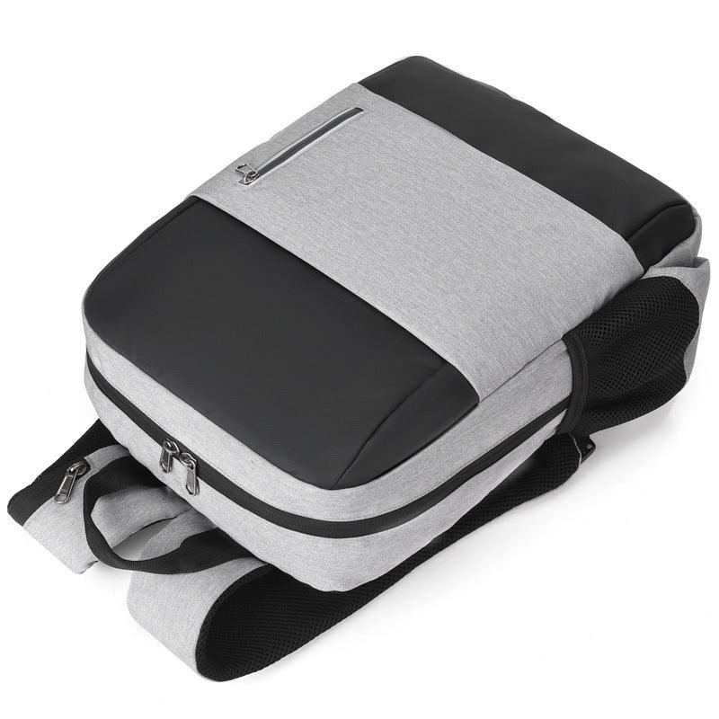 Business Large Capacity Laptop Backpack With USB Charging Port-Grey - Obeezi.com