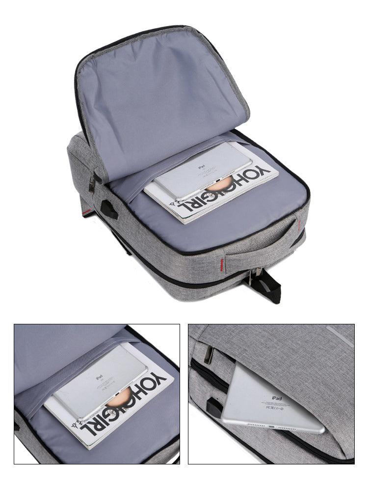 Business Oxford Waterproof Laptop Backpack-Grey - Obeezi.com