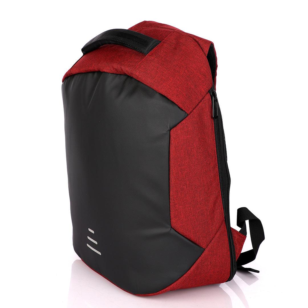 Business Travel Backpack Laptop Briefcase With USB Charging And Auxiliary port- Red - Obeezi.com