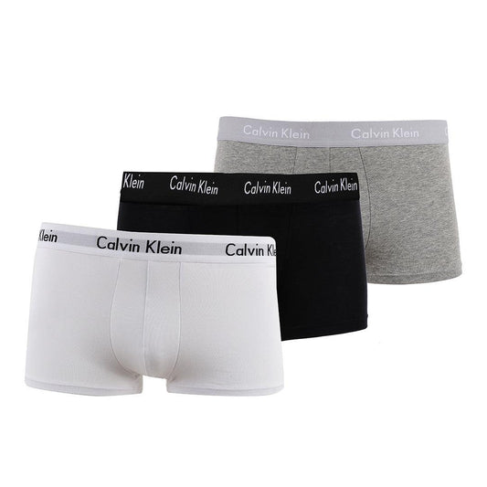 Calvin Klein Crested 3 IN 1 Pack Black White and Grey Boxers - Obeezi