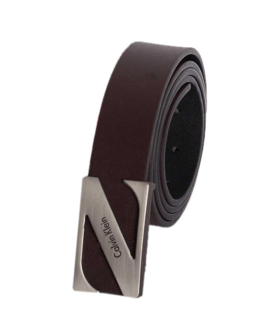 Calvin Klein Men's Newton Brown Leather Belt - Obeezi.com