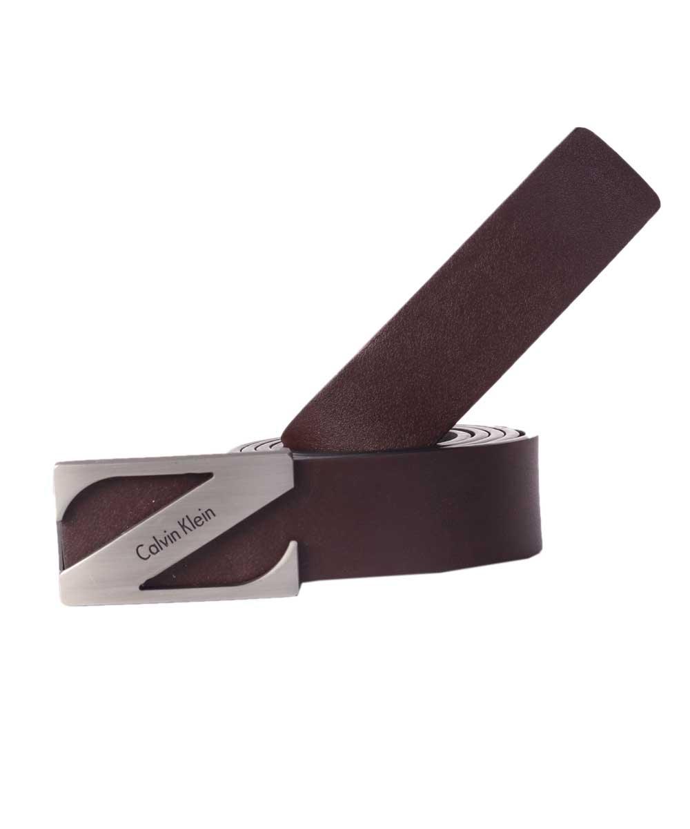 Calvin Klein Men's Newton Brown Leather Belt - Obeezi.com
