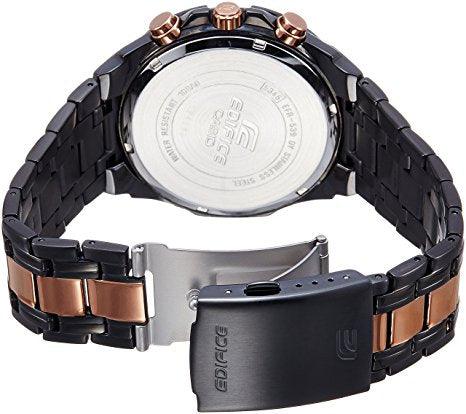 Casio Edifice Chronograph Black Two Tone Dial Watch - EFR-539BKG-1AVUDF(EX220) - Obeezi.com