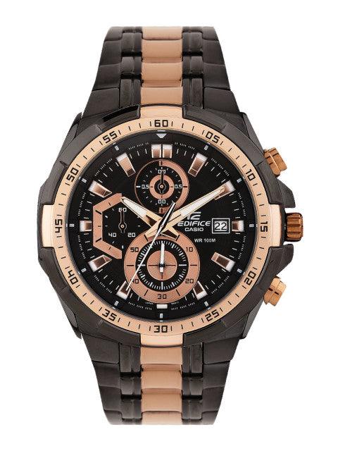 Casio Edifice Chronograph Black Two Tone Dial Watch - EFR-539BKG-1AVUDF(EX220) - Obeezi.com