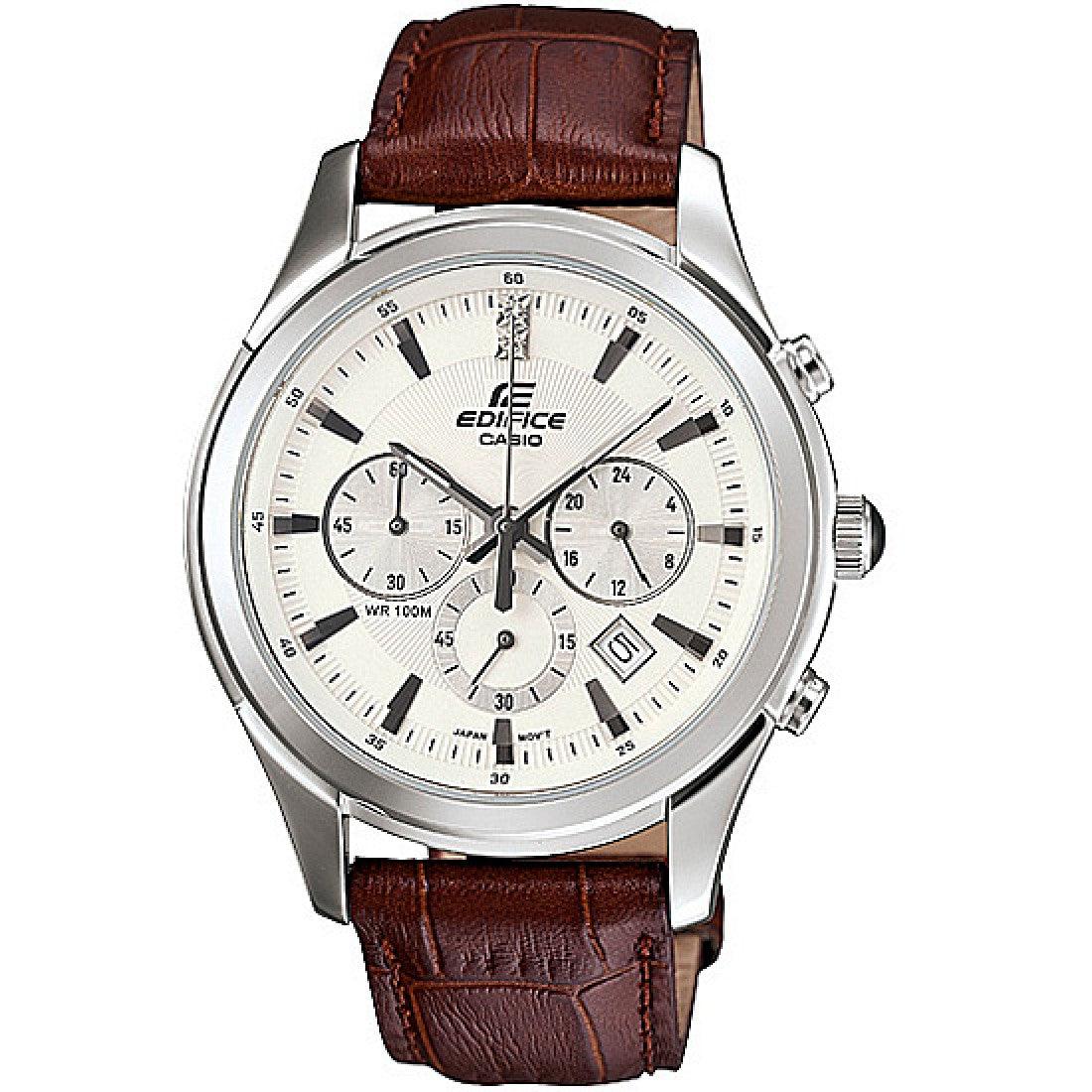 Casio Edifice Mens Chronograph Watch EFR-517L-7AV Brown - Obeezi.com