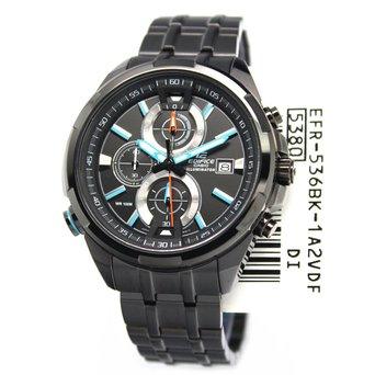 Casio Edifice Neon Illuminator Men's Chronograph Sport Watch EFR-536BK-1A2V - Obeezi.com