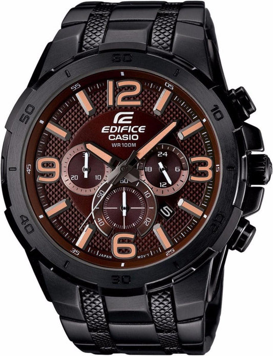 CASIO Edifice quartz Chrono Watch EFR-538BK-5A Black Stainless steel - Obeezi.com