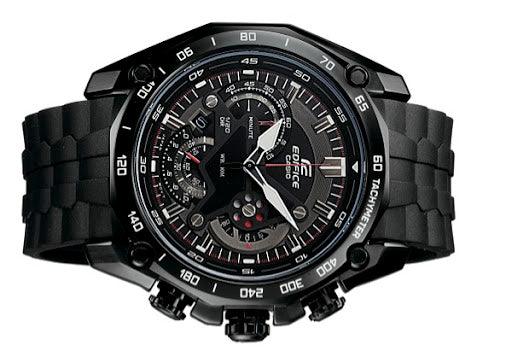 Casio EF-550PB-1AV Tachymeter Rubber Chronograph Sports Watch - Obeezi.com