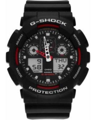 Casio GA100-1A4 G-Shock Black Analog Digital Dial Resin Strap Watch - Obeezi.com
