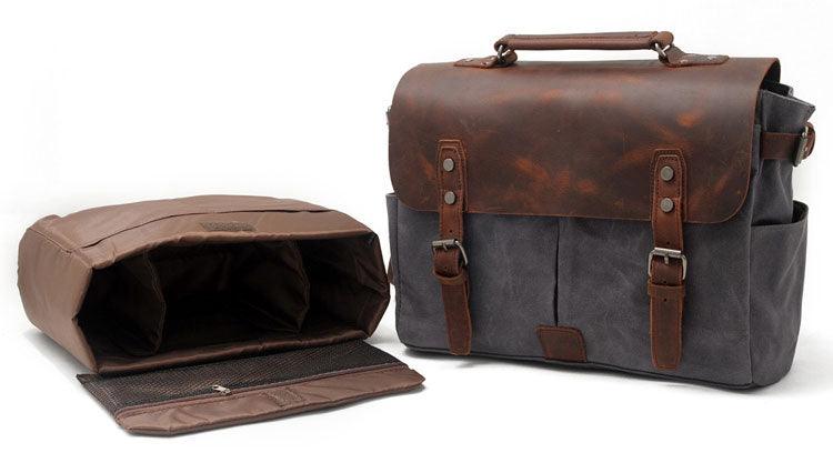 Casual Canvas Travel Messenger Bag-Black - Obeezi.com