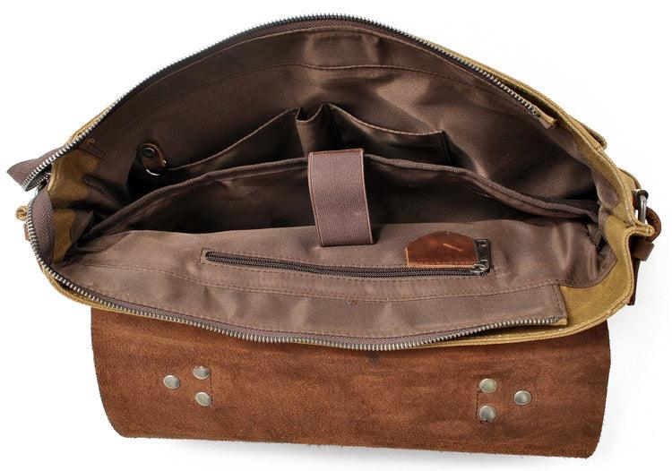Casual Canvas Travel Messenger Bag-Black - Obeezi.com