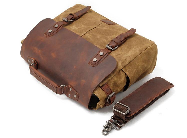 Casual Canvas Travel Messenger Bag-Brown - Obeezi.com