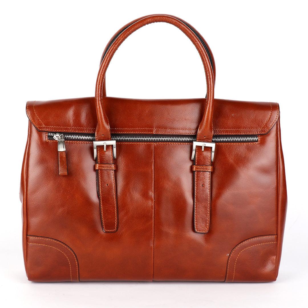 Catsten Genuine Leather Brown Bag - Obeezi.com