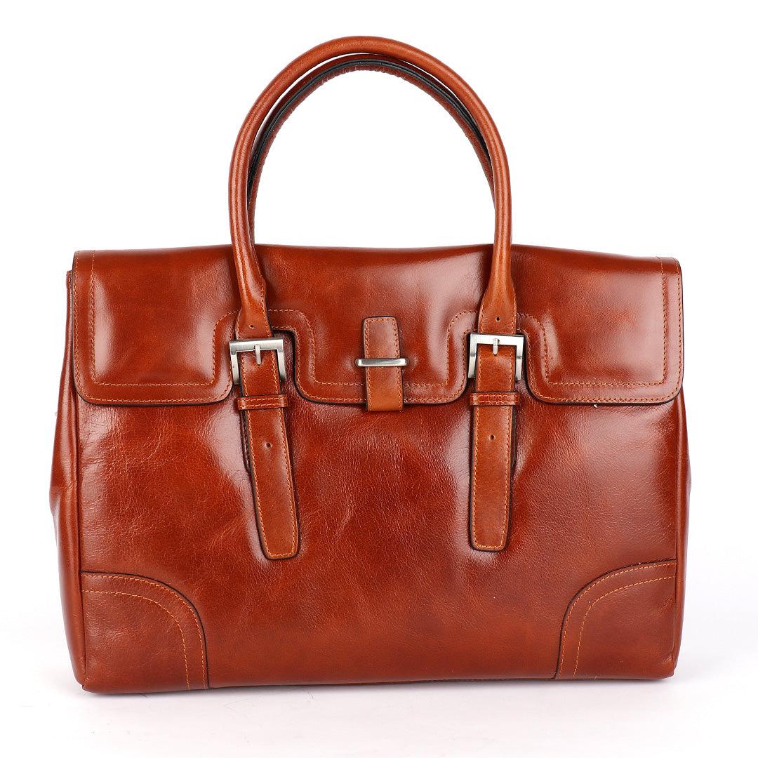 Catsten Genuine Leather Brown Bag - Obeezi.com
