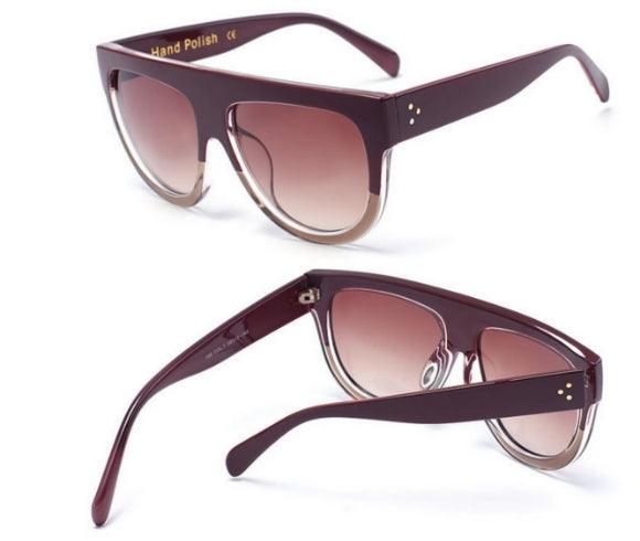 Celine Fashion Star Style Cat Eye Sunglasses Unisex Vintage Square Frame - Obeezi.com