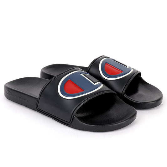 Champ Life Circle Logo Ipo Men's Slides -Black - Obeezi.com
