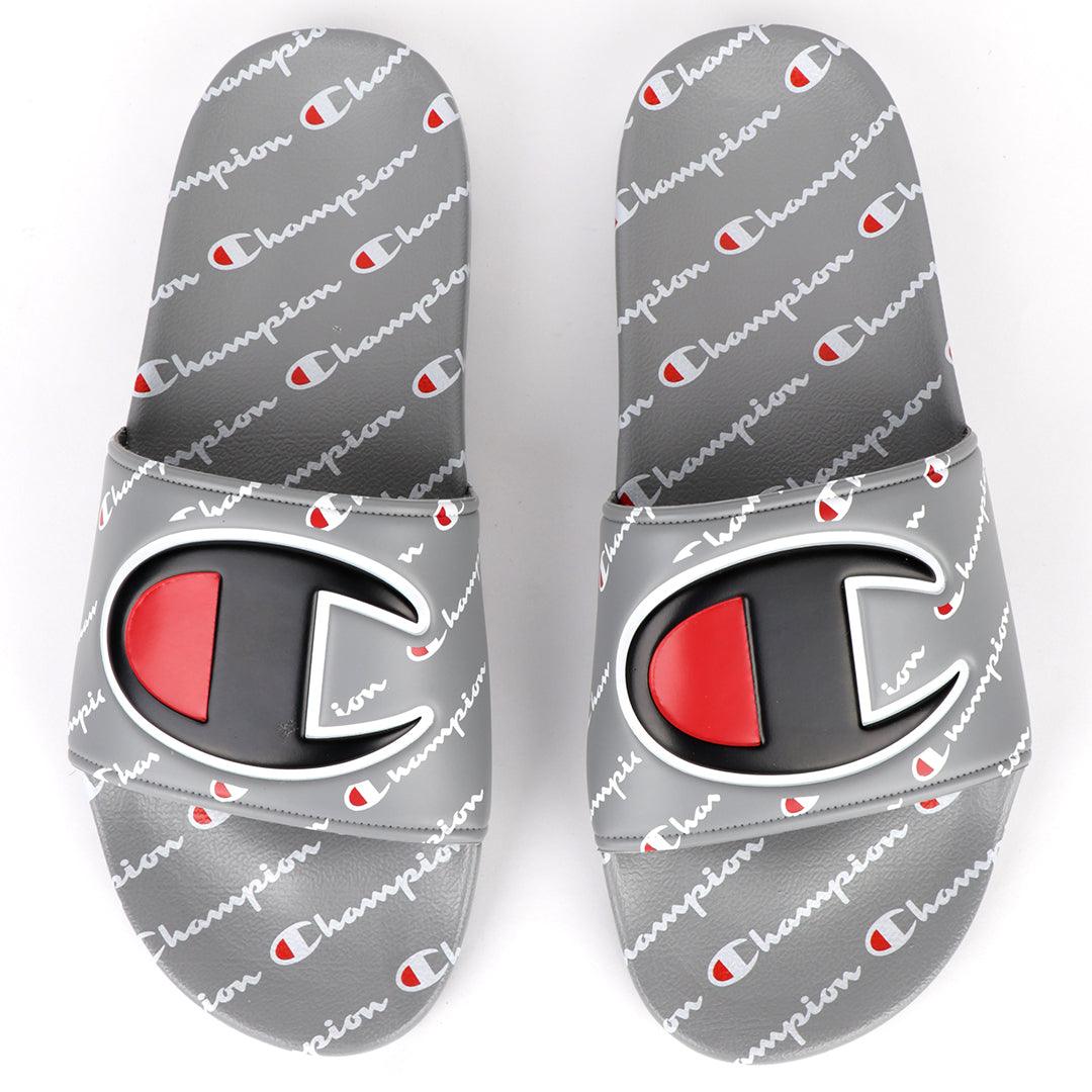 Champ Life Men's Slide Repeating Logo - Grey - Obeezi.com