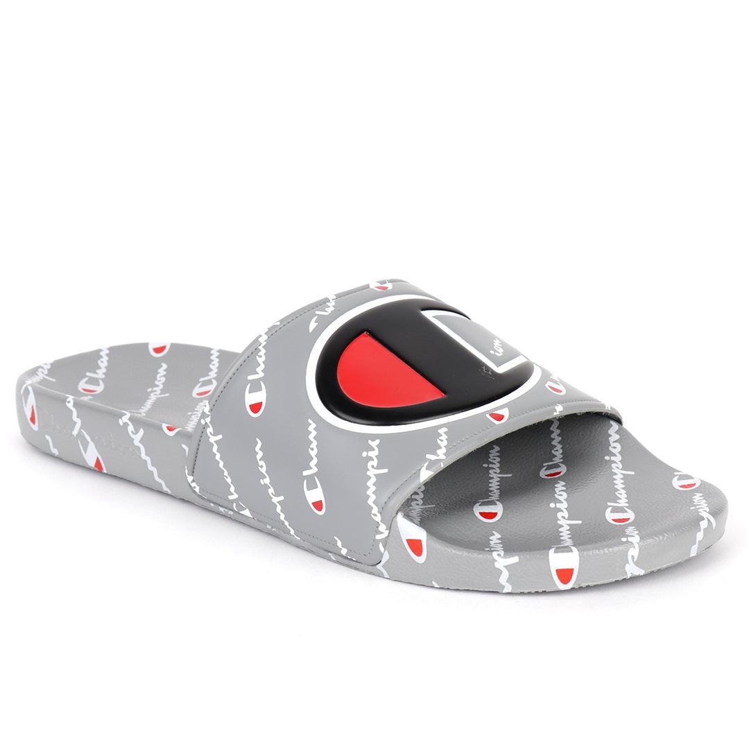 Champ Life Men's Slide Repeating Logo - Grey - Obeezi.com