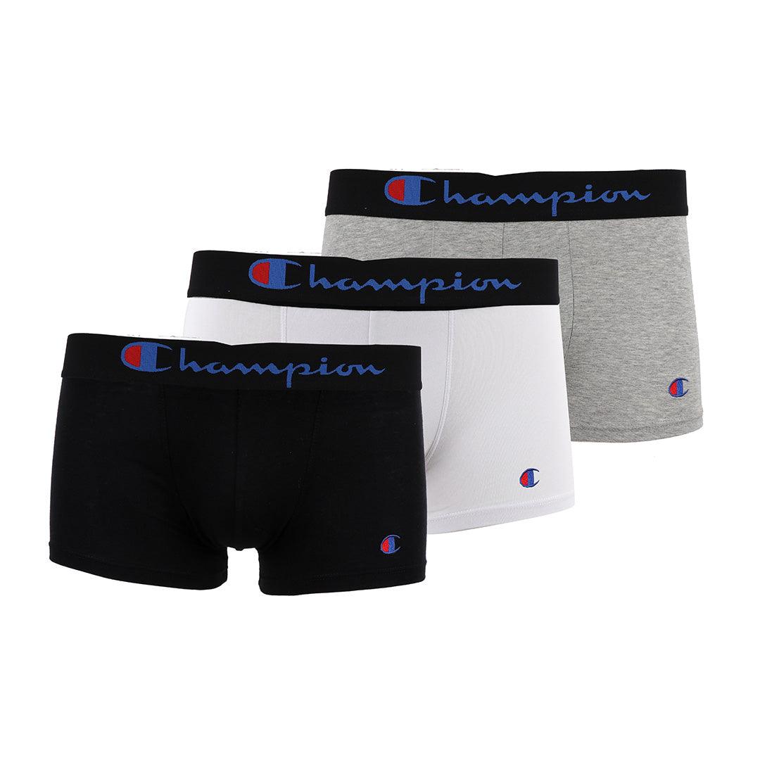 Champion Design 3 IN 1 Pack Black White and Grey Boxers - Obeezi