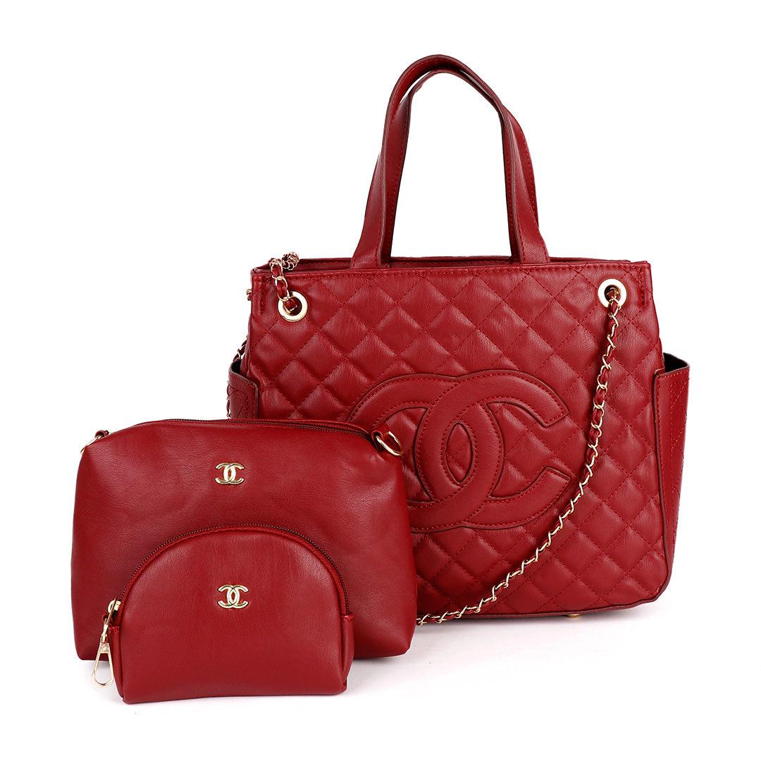 CHANEL GST Grand Shopping Chain Tote Bag Caviar Leather Red - Obeezi.com