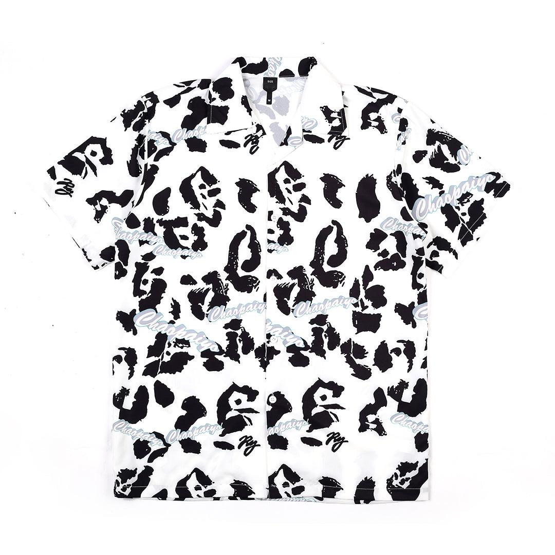 Chaopaiyo Foot Step Inspired Designed White Aloha Shirt - Obeezi.com