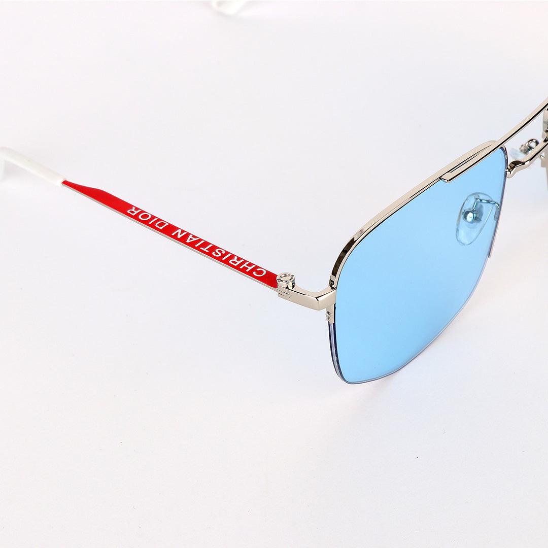 Christian Dior Luxury Hand Crested Blue Lens Sunglasses - Obeezi.com