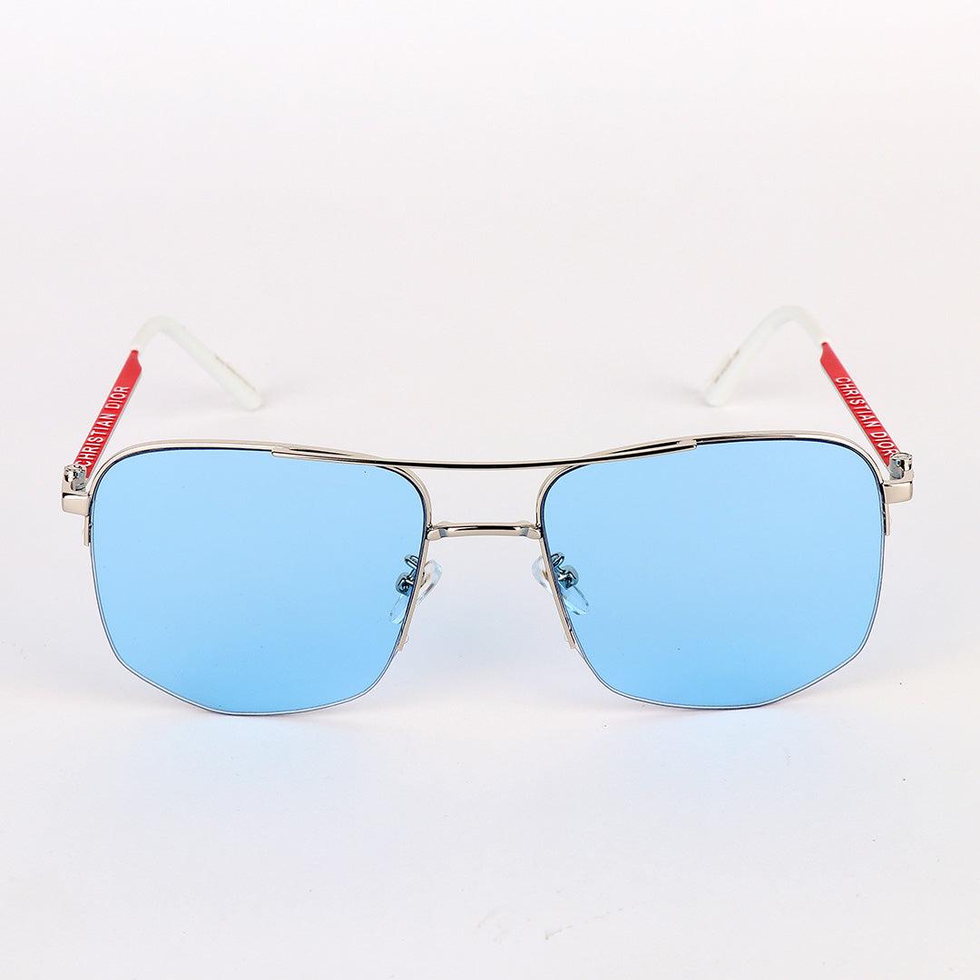 Christian Dior Luxury Hand Crested Blue Lens Sunglasses - Obeezi.com